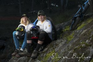 Mountain bikers Ben Zwar  and Matt Carter 